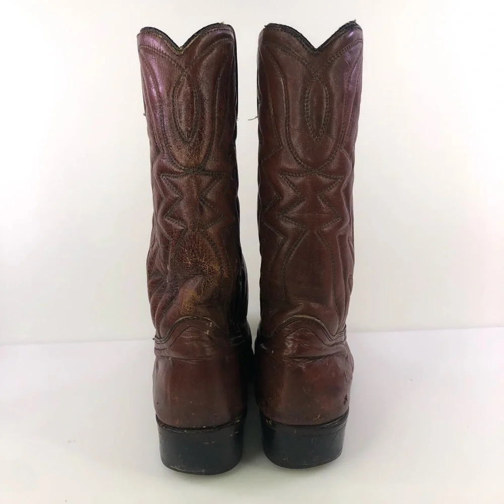 Vintage Durango Brown Leather Cowboy Western Boots Size 9.5 - Picture 7 of 10